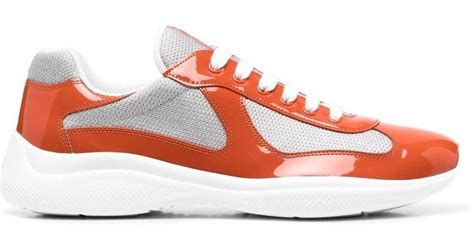 orange Prada sneakers